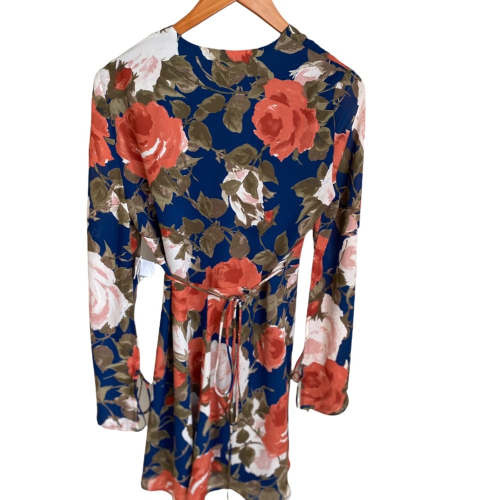 Lulu’s Wrapped Up in Roses Navy Floral Print Dress - Picture 6 of 13